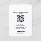 Eenvoudige logo QR code ketting oorbel display kaa Visitekaartje (Achterkant)