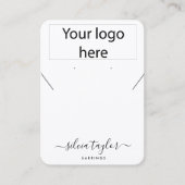 Eenvoudige logo QR code ketting oorbel display kaa Visitekaartje (Voorkant)