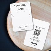 Eenvoudige logo QR code ketting oorbel display kaa Visitekaartje
