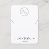 Eenvoudige logo QR code ketting oorbel display kaa Visitekaartje (Voorkant)