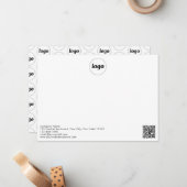 Eenvoudige Logo QR Code Professional Notitiekaartje (Voorkant / Achterkant in situ)