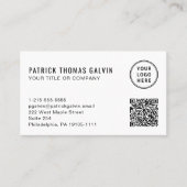 Eenvoudige Logo QR Code Professional Visitekaartje (Voorkant)