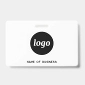 Eenvoudige Logo QR-code Professionele Bedrijfsnaam Badge (Achterkant)