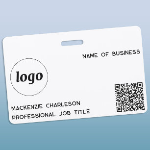 Eenvoudige Logo QR-code Professionele Bedrijfsnaam Badge