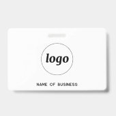 Eenvoudige Logo QR-code Professionele Bedrijfsnaam Badge (Achterkant)