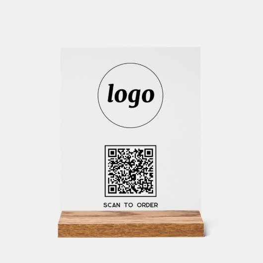 Eenvoudige Logo QR-code Scannen om Bedrijf te best Acryl Bord (Voorkant)