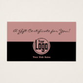 Eenvoudige Logo QR Code SMB Cadeaubon Visitekaartje (Voorkant)