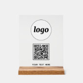 Eenvoudige Logo QR-code Tekst Zakelijk Acryl Bord (Voorkant)