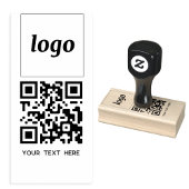 Eenvoudige Logo QR Code Tekst Zakelijk Promotie Rubberstempel