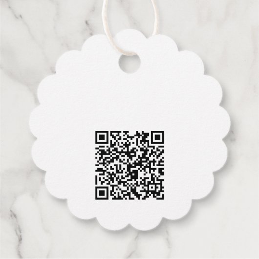 Eenvoudige Logo QR code Tekst Zakelijke prijs Labe Bedankjes Labels (Achterkant)