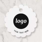 Eenvoudige Logo QR code Tekst Zakelijke prijs Labe Bedankjes Labels (Voorkant)