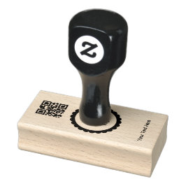 Eenvoudige Logo 'QR Code' Tekst Zakelijke Promotie Rubberstempel
