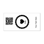 Eenvoudige Logo 'QR Code' Tekst Zakelijke Promotie Rubberstempel (Afrduk)