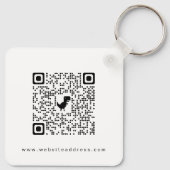 Eenvoudige Logo Qr-code voor bedrijven Sleutelhanger (Achterkant)