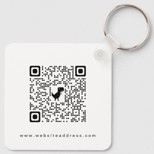 Eenvoudige Logo Qr-code voor bedrijven Sleutelhanger (Achterkant)