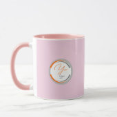 Eenvoudige Logo QR Code Zakelijk Roze Mok (Links)