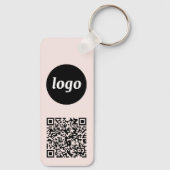 Eenvoudige Logo QR Code Zakelijk Sleutelhanger (Achterkant)