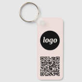 Eenvoudige Logo QR Code Zakelijk Sleutelhanger (Voorkant)