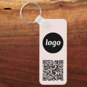 Eenvoudige Logo QR Code Zakelijk Sleutelhanger (Voorkant)