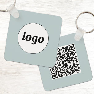 Eenvoudige Logo QR Code Zakelijk Sleutelhanger
