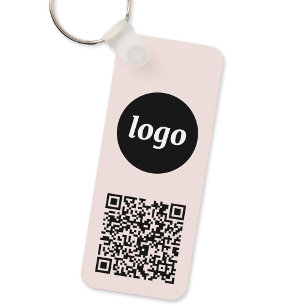 Eenvoudige Logo QR Code Zakelijk Sleutelhanger