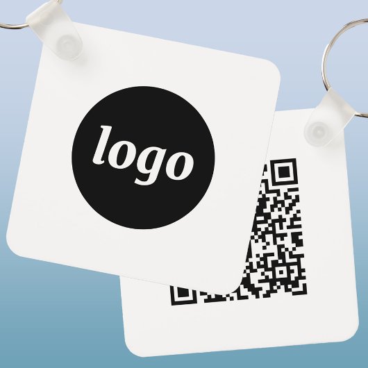 Eenvoudige Logo QR Code Zakelijk Sleutelhanger