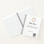 Eenvoudige Logo QR Code Zakelijk wit Notitieboek (Binnen)