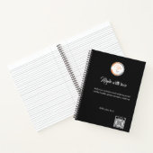 Eenvoudige Logo QR Code Zakelijk wit Notitieboek (Binnen)