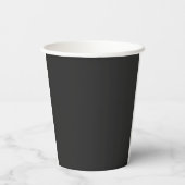 Eenvoudige Logo QR Code Zakelijk Zwart Papieren Bekers (Achterkant)