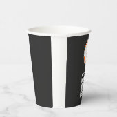 Eenvoudige Logo QR Code Zakelijk Zwart Papieren Bekers (Rechts)