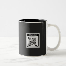 Eenvoudige Logo QR Code Zakelijk Zwart Tweekleurige Koffiemok