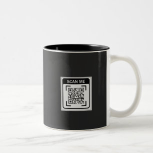 Eenvoudige Logo QR Code Zakelijk Zwart Tweekleurige Koffiemok