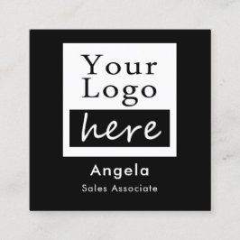 Eenvoudige Logo QR Code Zakelijke Kaart Vierkante Visitekaartje