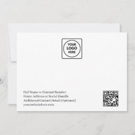 Eenvoudige Logo QR-code Zakelijke Notitiekaart Notitiekaartje