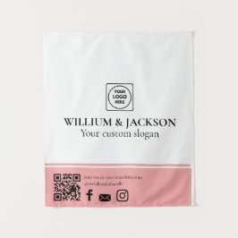 Eenvoudige Logo QR-verkoper Evenement Promotionele Wandkleed
