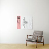 Eenvoudige Logo QR-verkoper Evenement Promotionele Wandkleed (In Situ (horizontaal))