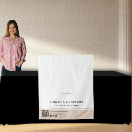 Eenvoudige Logo QR Verkoper Evenemententafelkleed Wandkleed