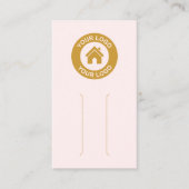 Eenvoudige Logo roze haarklemkaart Visitekaartje (Voorkant)