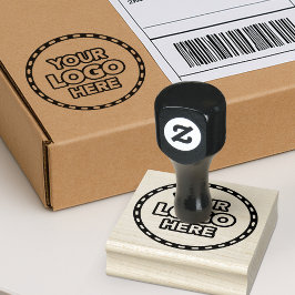 Eenvoudige logo rubberen stempel voor bedrijfsbran