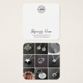 Eenvoudige Logo sieraden Stud Oorbel Display Kaart (Voorkant /achterkant)
