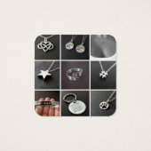 Eenvoudige Logo sieraden Stud Oorbel Display Kaart (Achterkant)