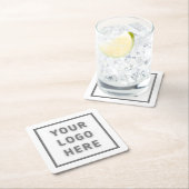 Eenvoudige Logo Sjabloon Business Promo Swag White Kartonnen Onderzetters (Insitu)