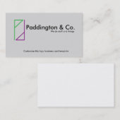 Eenvoudige Logo-sjabloon voor visitekaartjes (Voorkant / Achterkant)