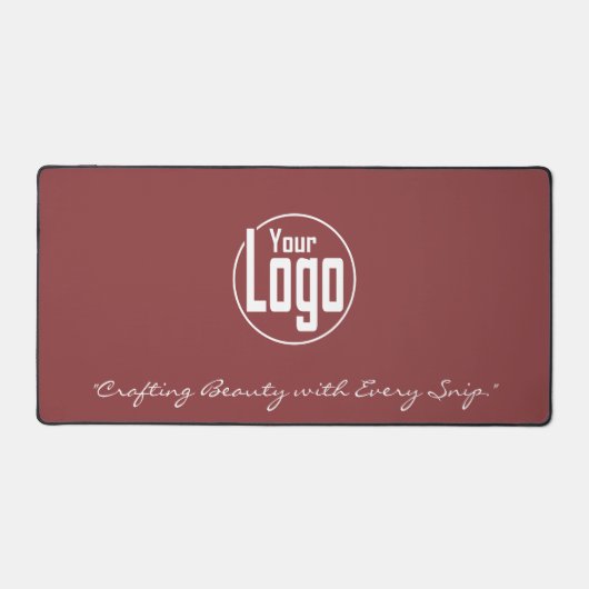 Eenvoudige Logo Slogan Haarstylist Smoky Topaz & W Bureaumat (Voorkant)