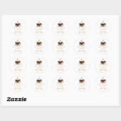 Eenvoudige logo sticker voor koffiezaak (Vel)