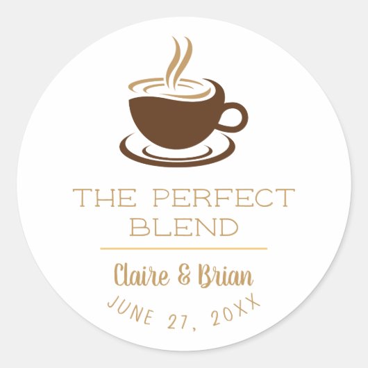 Eenvoudige logo sticker voor koffiezaak (Voorkant)