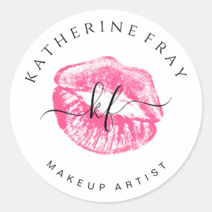 Eenvoudige Logo Sticker voor Make-up Artiest