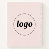 Eenvoudige Logo tekst Blush roze Notitieboek (Achterkant)