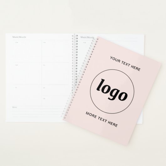 Eenvoudige Logo tekst Blush roze Planner (Display)