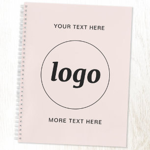 Eenvoudige Logo Tekst Blush Roze Planner
